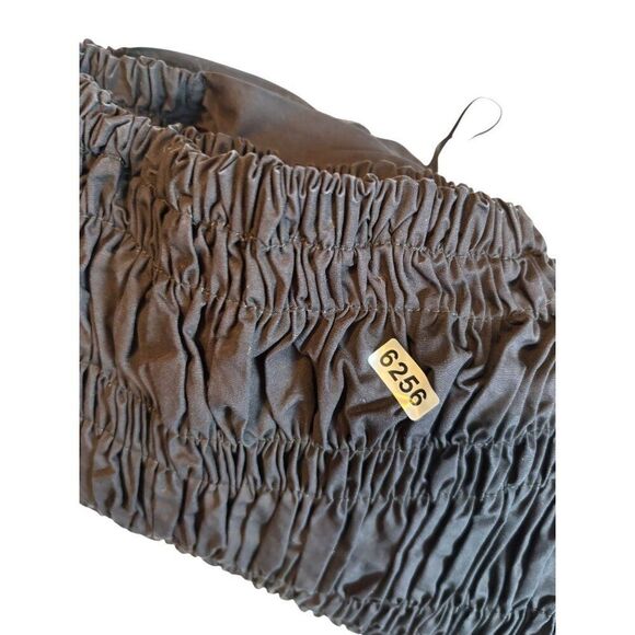 ASTR The Label Womens Black Puff Sleeve Smocked Crop Top Size S Cotton/Polyester - Picture 9 of 9